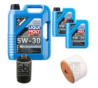 FEBI Controllo Set 7L LIQUI MOLY 5W-30 Longtime High Tech Per Audi A6 Avant