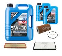 FEBI Controllo Set 7L LIQUI MOLY 5W-30 Longtime High Tech Per BMW 5 Serie E34
