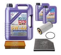 FEBI Controllo Set 7L LIQUI MOLY 5W-40 Leichtlauf High Tech Per Audi A4