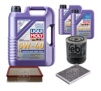 FEBI Controllo Set 7L LIQUI MOLY 5W-40 Leichtlauf High Tech Per Audi A6 4B