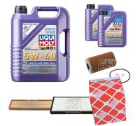 FEBI Controllo Set 7L LIQUI MOLY 5W-40 Leichtlauf High Tech Per BMW 5er E34