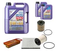 FEBI Controllo Set 7L LIQUI MOLY 5W-40 Leichtlauf High Tech Per Fiat Grande
