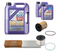 FEBI Controllo Set 7L LIQUI MOLY 5W-40 Leichtlauf High Tech Per Fiat Scudo