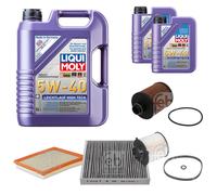 FEBI Controllo Set 7L LIQUI MOLY 5W-40 Leichtlauf High Tech Per Opel Astra J