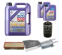 FEBI Controllo Set 7L LIQUI MOLY 5W-40 Leichtlauf High Tech Per VW Golf VI