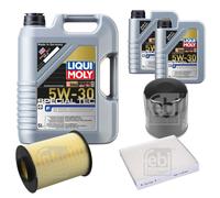 Febi Controllo Set 7L Liqui Moly Special Tec F 5W-30 per Volvo C30 Mw