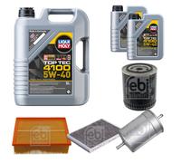 FEBI Controllo Set 7L LIQUI MOLY Top Tec 4100 5W-40 Per Audi A4 8E2 B6 3.0