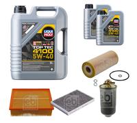 Febi Controllo Set 7L Liqui Moly Top Tec 4100 5W-40 per Audi A4 Avant 8E5