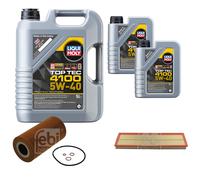 FEBI Controllo Set 7L LIQUI MOLY TOP TEC 4100 5W-40 Per BMW 5 Serie E39 525tds