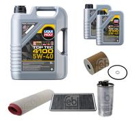 FEBI Controllo Set 7L LIQUI MOLY Top Tec 4100 5W-40 Per BMW X5 E53 3.0D
