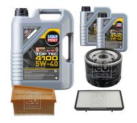 Febi Controllo Set 7L Liqui Moly Top Tec 4100 5W-40 per Opel Vivaro Furgonato