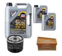 Febi Controllo Set 7L Liqui Moly Top Tec 4100 5W-40 per Opel Vivaro Kasten
