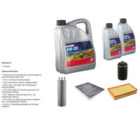 Febi Controllo Set 7L Longlife Plus 5W-30 per Per VW Multivan (VI) Sgf Sgm