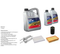 Febi Controllo Set 7L Longlife Plus 5W-30 per VW Multivan VI Sgf Sgm