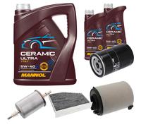 FEBI Controllo Set 7L MANNOL Ceramic 5W-40 Per Audi A3 Sportback 1.6 VW