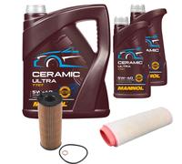 FEBI Controllo Set 7L MANNOL Ceramic 5W-40 Per BMW 5er Touring 520d