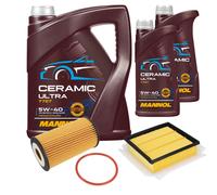FEBI Controllo Set 7L MANNOL Ceramic 5W-40 Per Opel Corsa D 1.6 Turbo