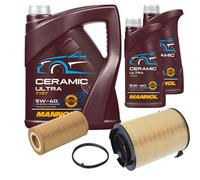 FEBI Controllo Set 7L MANNOL Ceramic 5W-40 Per VW EOS 2.0 FSI Golf V Audi A3