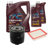 FEBI Controllo Set 7L MANNOL Ceramic 5W-40 Per VW Golf IV Cabriolet 1.8
