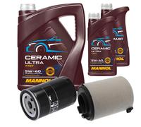 FEBI Controllo Set 7L MANNOL Ceramic 5W-40 Per VW Golf V 1.6 Audi A3