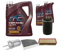 FEBI Controllo Set 7L MANNOL Ceramic 5W-40 Per VW Golf VI 2.0 GTI 1.8 TSI