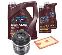 FEBI Controllo Set 7L MANNOL Ceramic 5W-40 Per VW Polo 1.2 TSI Golf VI