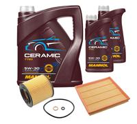 Febi Controllo Set 7L mannol Ceramica 5W-30 Adatto A per BMW X6 xDrive35i