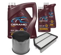 Febi Controllo Set 7L mannol Ceramica 5W-30 per Hyundai i40 Cw 1.6 GDI 2.0