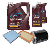 Febi Controllo Set 7L mannol Ceramica 5W-30 per Kia Carnival II 2.9 Crdi