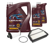 Febi Controllo Set 7L mannol Ceramica 5W-30 per Opel Antara 2.2 CDTI