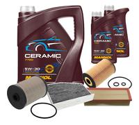 Febi Controllo Set 7L mannol Ceramica 5W-30 per VW Golf Plus 1.6 Tdi 2.0 di Audi