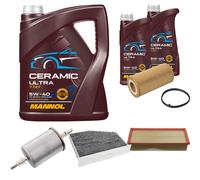 Febi Controllo Set 7L mannol Ceramica 5W-40 per Audi A3 Sportback 2.0 FSI VW