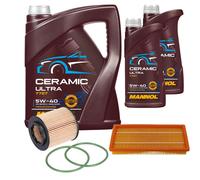 Febi Controllo Set 7L mannol Ceramica 5W-40 per Fiat Grande Punto 1.9 D '