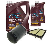 Febi Controllo Set 7L mannol Ceramica 5W-40 per Honda Civic VIII Hatchback