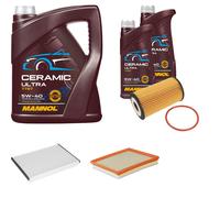 Febi Controllo Set 7L mannol Ceramica 5W-40 per Opel Astra H Twintop 1.6