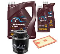 Febi Controllo Set 7L mannol Ceramica 5W-40 per VW Polo 1.2