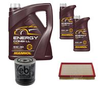 FEBI Controllo Set 7L MANNOL Energy Combi LL 5W-30 Per Audi Cabriolet