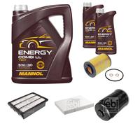 FEBI Controllo Set 7L MANNOL Energy Combi LL 5W-30 Per Hyundai Santa Fé