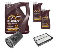 FEBI Controllo Set 7L MANNOL Energy Combi LL 5W-30 Per Hyundai Tucson JM
