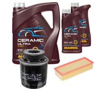 Febi Controllo Set 7L mannol IN Ceramica 5W-40 per VW Touran 1.4 TSI