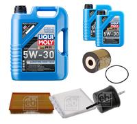 Febi Controllo Set 7L Motore Liqui Moly 5W-30 da Molto Tempo High-Tech per Volvo