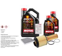 FEBI Controllo Set 7L MOTUL 8100 X-CESS 5W-40 Per Audi A5 Cabriolet S5