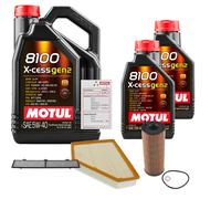 FEBI Controllo Set 7L MOTUL 8100 X-CESS 5W-40 Per BMW 3er Touring 318d