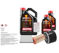 Febi Controllo Set 7L Motul 8100 x-Cess 5W-40 per Fiat Ducato di Autobus 2.3