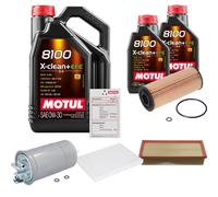FEBI Controllo Set 7L MOTUL 8100 X-CLEAN 0W-30 Per Audi A3 1.9 TDI