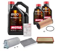 FEBI Controllo Set 7L MOTUL 8100 X-CLEAN 0W-30 Per Audi A3 1.9 TDI