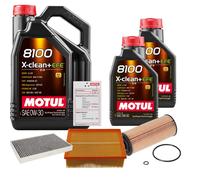 FEBI Controllo Set 7L MOTUL 8100 X-CLEAN 0W-30 Per Audi A4 Avant 1.9 TDI