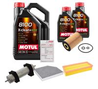 FEBI Controllo Set 7L MOTUL 8100 X-CLEAN 0W-30 Per Audi A4 Avant 2.0 TDI Q5