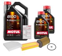 FEBI Controllo Set 7L MOTUL 8100 X-CLEAN 0W-30 Per Audi A4 Avant 2.0 TDI Q5