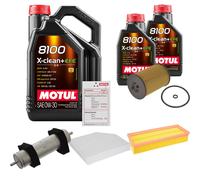 FEBI Controllo Set 7L MOTUL 8100 X-CLEAN 0W-30 Per Audi A4 Avant 2.0 TDI Q5